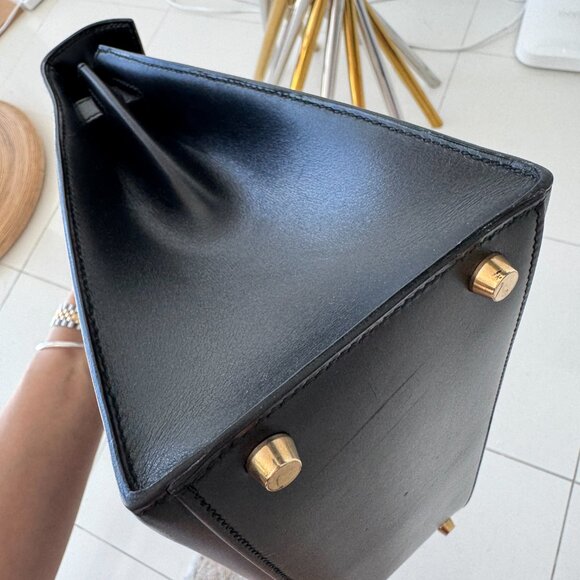 Hermes Kelly 28 Sellier black box leather gold HW 1995 - Picture 6 of 13